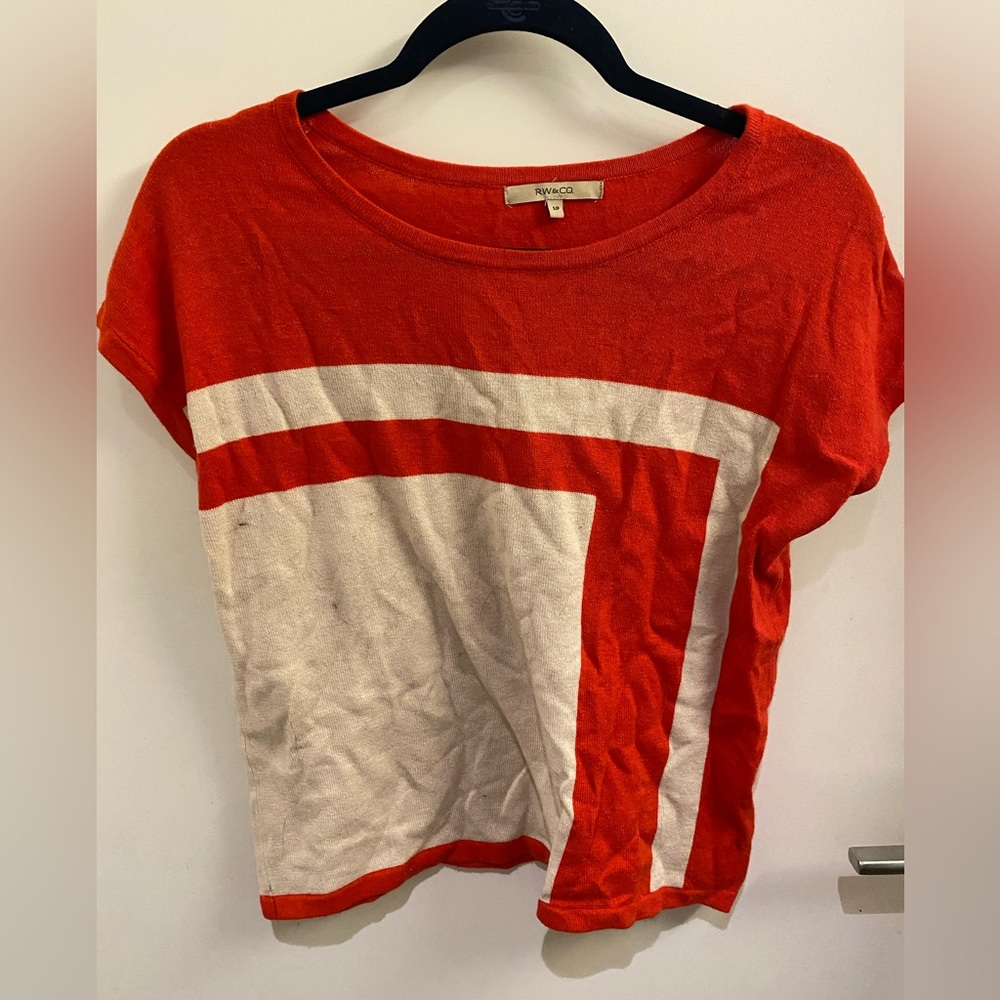RW&co Red Knit top